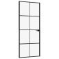 vidaXL Innentür Schwarz 83x201,5 cm Hartglas & Aluminium Schlank vidaXL Innentür Schwarz 83x201,5 cm Hartglas & Aluminium Schlank