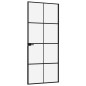 vidaXL Innentür Schwarz 83x201,5 cm Hartglas & Aluminium Schlank vidaXL Innentür Schwarz 83x201,5 cm Hartglas & Aluminium Schlank