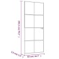 vidaXL Innentür Schwarz 83x201,5 cm Hartglas & Aluminium Schlank vidaXL Innentür Schwarz 83x201,5 cm Hartglas & Aluminium Schlank