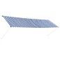 vidaXL Einziehbare Markise 400 x 150 cm Blau und Weiß vidaXL Einziehbare Markise 400 x 150 cm Blau und Weiß