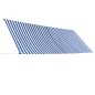 vidaXL Einziehbare Markise 400 x 150 cm Blau und Weiß vidaXL Einziehbare Markise 400 x 150 cm Blau und Weiß