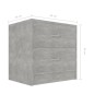 vidaXL Nachttisch Betongrau 40x30x40 cm Holzwerkstoff vidaXL Nachttisch Betongrau 40x30x40 cm Holzwerkstoff