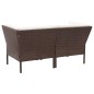 8-tlg. Garten-Lounge-Set mit Auflagen Poly Rattan Braun 8-tlg. Garten-Lounge-Set mit Auflagen Poly Rattan Braun