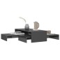 vidaXL Satztisch-Set Hochglanz-Grau 100x100x26,5 cm vidaXL Satztisch-Set Hochglanz-Grau 100x100x26,5 cm