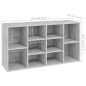 vidaXL Schuhbank Betongrau 103x30x54,5 cm Holzwerkstoff vidaXL Schuhbank Betongrau 103x30x54,5 cm Holzwerkstoff