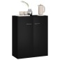 vidaXL Sideboard Schwarz 60x30x75 cm Holzwerkstoff vidaXL Sideboard Schwarz 60x30x75 cm Holzwerkstoff