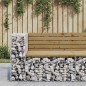 vidaXL Gartenbank aus Gabionen 92x71x65,5 cm Kiefernholz Imprägniert vidaXL Gartenbank aus Gabionen 92x71x65,5 cm Kiefernholz Imprägniert