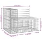 vidaXL Gartenbank aus Gabionen 92x71x65,5 cm Kiefernholz Imprägniert vidaXL Gartenbank aus Gabionen 92x71x65,5 cm Kiefernholz Imprägniert