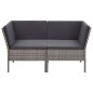 vidaXL 8-tlg. Garten-Lounge-Set mit Auflagen Poly Rattan Grau vidaXL 8-tlg. Garten-Lounge-Set mit Auflagen Poly Rattan Grau