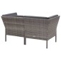 vidaXL 8-tlg. Garten-Lounge-Set mit Auflagen Poly Rattan Grau vidaXL 8-tlg. Garten-Lounge-Set mit Auflagen Poly Rattan Grau