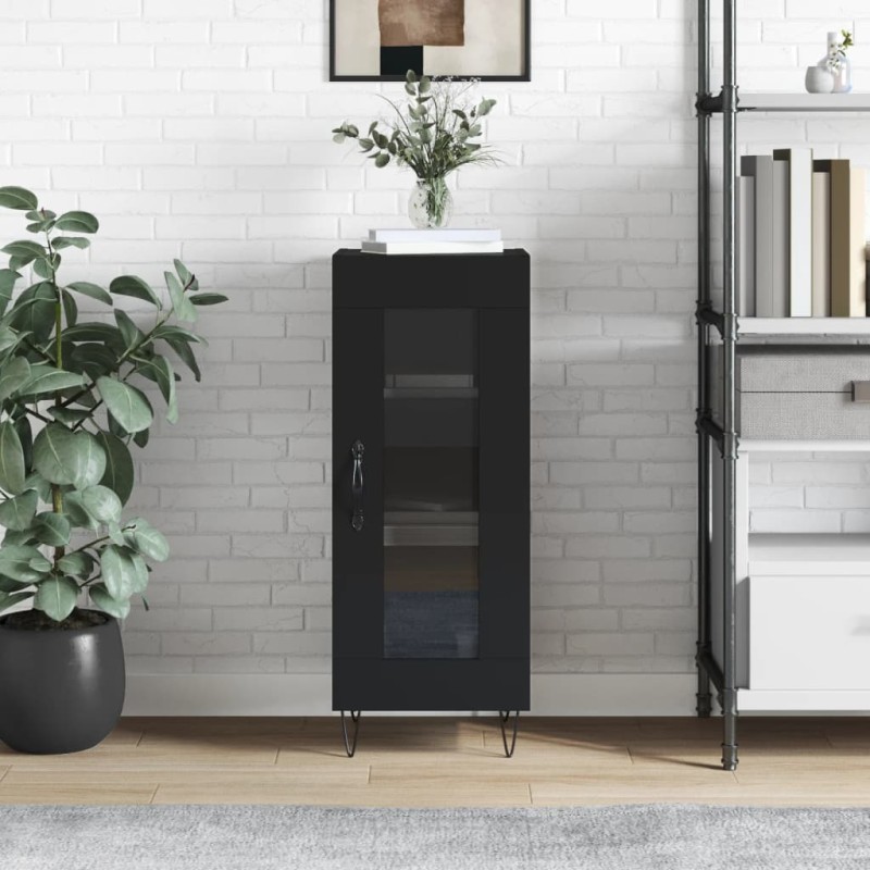 vidaXL Sideboard Schwarz 34,5x34x90 cm Holzwerkstoff vidaXL Sideboard Schwarz 34,5x34x90 cm Holzwerkstoff