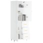 vidaXL Highboard Hochglanz-Weiß 69,5x34x180 cm Holzwerkstoff vidaXL Highboard Hochglanz-Weiß 69,5x34x180 cm Holzwerkstoff