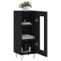 vidaXL Sideboard Schwarz 34,5x34x90 cm Holzwerkstoff vidaXL Sideboard Schwarz 34,5x34x90 cm Holzwerkstoff
