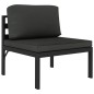 vidaXL 3-tlg. Garten-Lounge-Set mit Kissen Aluminium Anthrazit vidaXL 3-tlg. Garten-Lounge-Set mit Kissen Aluminium Anthrazit