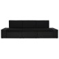 Modulares 3-Sitzer-Sofa Poly Rattan Schwarz Modulares 3-Sitzer-Sofa Poly Rattan Schwarz