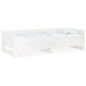 vidaXL Ausziehbares Tagesbett Weiß Massivholz Kiefer 2x(90x190) cm vidaXL Ausziehbares Tagesbett Weiß Massivholz Kiefer 2x(90x190) cm