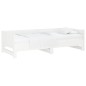vidaXL Ausziehbares Tagesbett Weiß Massivholz Kiefer 2x(90x190) cm vidaXL Ausziehbares Tagesbett Weiß Massivholz Kiefer 2x(90x190) cm