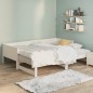 vidaXL Ausziehbares Tagesbett Weiß Massivholz Kiefer 2x(90x190) cm vidaXL Ausziehbares Tagesbett Weiß Massivholz Kiefer 2x(90x190) cm