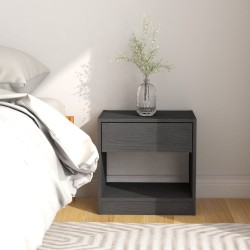 vidaXL Nachttisch Grau 40x31x40 cm Massivholz Kiefer