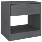 vidaXL Nachttisch Grau 40x31x40 cm Massivholz Kiefer vidaXL Nachttisch Grau 40x31x40 cm Massivholz Kiefer