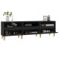 vidaXL TV-Schrank Schwarz 150x30x44,5 cm Holzwerkstoff vidaXL TV-Schrank Schwarz 150x30x44,5 cm Holzwerkstoff