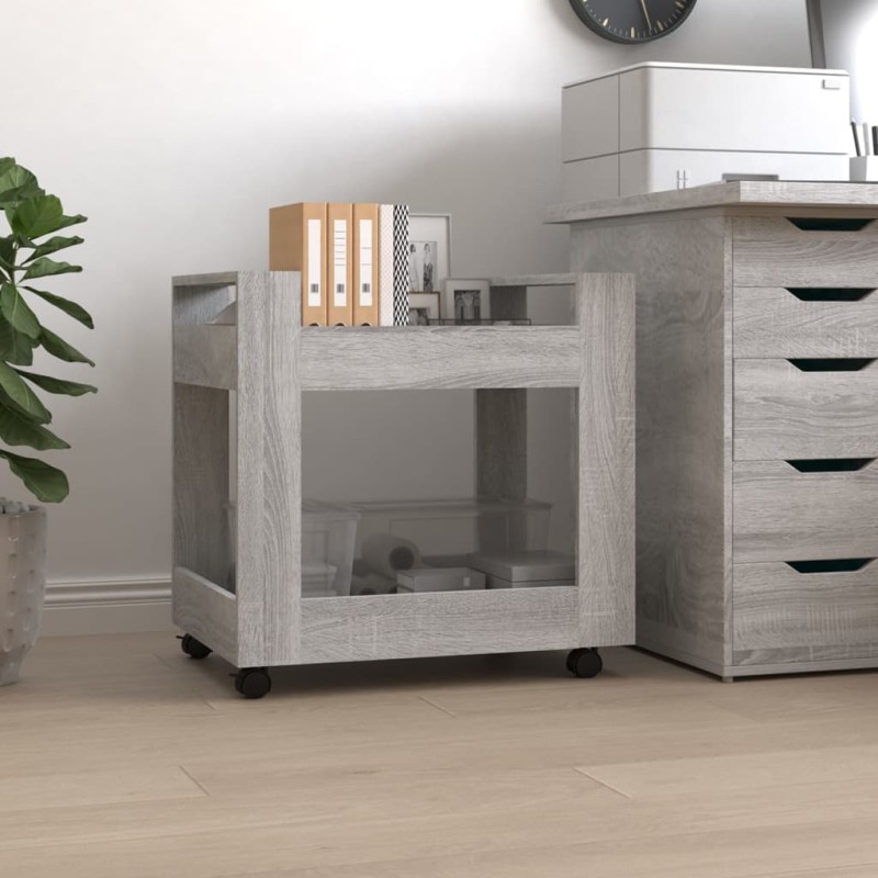 vidaXL Bürowagen Grau Sonoma 60x45x60 cm Holzwerkstoff vidaXL Bürowagen Grau Sonoma 60x45x60 cm Holzwerkstoff