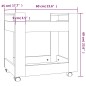 vidaXL Bürowagen Grau Sonoma 60x45x60 cm Holzwerkstoff vidaXL Bürowagen Grau Sonoma 60x45x60 cm Holzwerkstoff