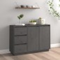 vidaXL Sideboard Grau 111x34x75 cm Massivholz Kiefer vidaXL Sideboard Grau 111x34x75 cm Massivholz Kiefer