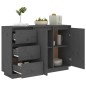 vidaXL Sideboard Grau 111x34x75 cm Massivholz Kiefer vidaXL Sideboard Grau 111x34x75 cm Massivholz Kiefer