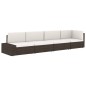 Modulares 3-Sitzer-Sofa Poly Rattan Schwarz Modulares 3-Sitzer-Sofa Poly Rattan Schwarz
