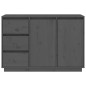 vidaXL Sideboard Grau 111x34x75 cm Massivholz Kiefer vidaXL Sideboard Grau 111x34x75 cm Massivholz Kiefer