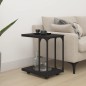 vidaXL Beistelltisch mit Rollen Schwarz 50x35x55,5 cm Holzwerkstoff vidaXL Beistelltisch mit Rollen Schwarz 50x35x55,5 cm Holzwerkstoff