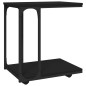 vidaXL Beistelltisch mit Rollen Schwarz 50x35x55,5 cm Holzwerkstoff vidaXL Beistelltisch mit Rollen Schwarz 50x35x55,5 cm Holzwerkstoff