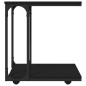 vidaXL Beistelltisch mit Rollen Schwarz 50x35x55,5 cm Holzwerkstoff vidaXL Beistelltisch mit Rollen Schwarz 50x35x55,5 cm Holzwerkstoff