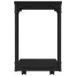 vidaXL Beistelltisch mit Rollen Schwarz 50x35x55,5 cm Holzwerkstoff vidaXL Beistelltisch mit Rollen Schwarz 50x35x55,5 cm Holzwerkstoff