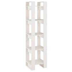 vidaXL Bücherregal/Raumteiler Weiß 41x35x160 cm Massivholz Kiefer