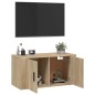 vidaXL TV-Wandschrank Sonoma-Eiche 80x34,5x40 cm vidaXL TV-Wandschrank Sonoma-Eiche 80x34,5x40 cm