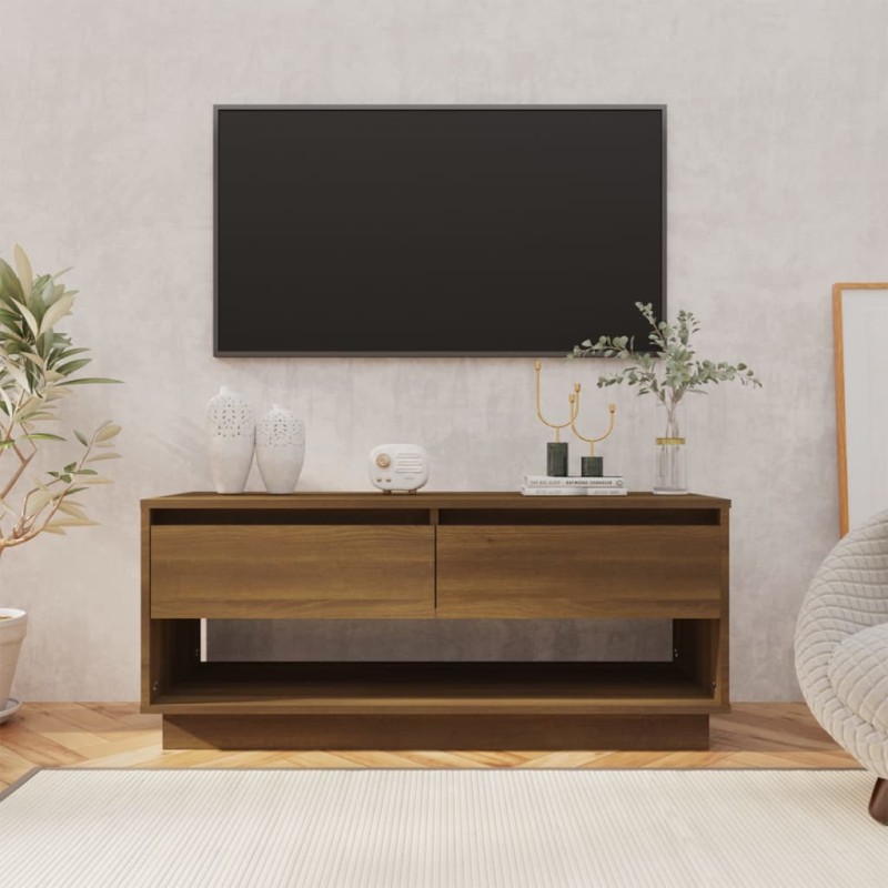 vidaXL TV-Schrank Eiche Braun 102x41x44 cm Holzwerkstoff vidaXL TV-Schrank Eiche Braun 102x41x44 cm Holzwerkstoff