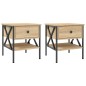 vidaXL Nachttische 2 Stk. Sonoma-Eiche 40x42x45 cm Holzwerkstoff vidaXL Nachttische 2 Stk. Sonoma-Eiche 40x42x45 cm Holzwerkstoff