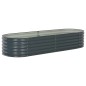 vidaXL Garten-Hochbeet 240x80x44 cm Verzinkter Stahl Grau vidaXL Garten-Hochbeet 240x80x44 cm Verzinkter Stahl Grau