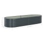 vidaXL Garten-Hochbeet 240x80x44 cm Verzinkter Stahl Grau vidaXL Garten-Hochbeet 240x80x44 cm Verzinkter Stahl Grau