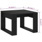 vidaXL Beistelltisch Schwarz 50x50x35 cm Holzwerkstoff vidaXL Beistelltisch Schwarz 50x50x35 cm Holzwerkstoff