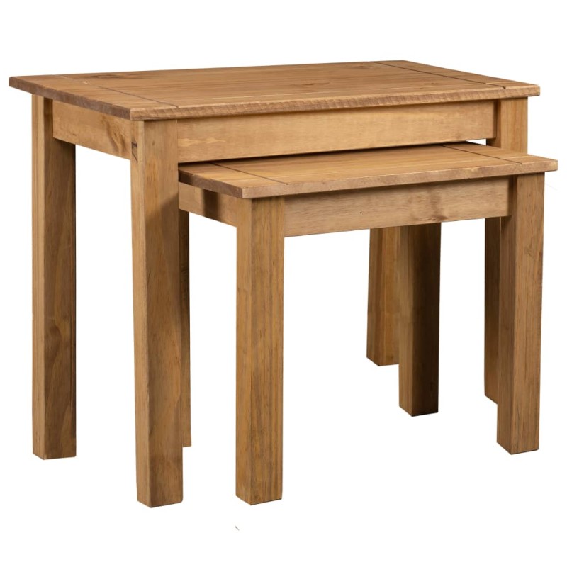 vidaXL Satztische 2 Stk. Massivholz Panama-Kiefer vidaXL Satztische 2 Stk. Massivholz Panama-Kiefer