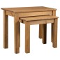 vidaXL Satztische 2 Stk. Massivholz Panama-Kiefer vidaXL Satztische 2 Stk. Massivholz Panama-Kiefer