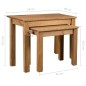 vidaXL Satztische 2 Stk. Massivholz Panama-Kiefer vidaXL Satztische 2 Stk. Massivholz Panama-Kiefer