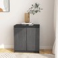 vidaXL Beistellschrank Grau 60x36x65 cm Kiefer Massivholz vidaXL Beistellschrank Grau 60x36x65 cm Kiefer Massivholz