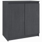 vidaXL Beistellschrank Grau 60x36x65 cm Kiefer Massivholz vidaXL Beistellschrank Grau 60x36x65 cm Kiefer Massivholz