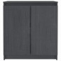 vidaXL Beistellschrank Grau 60x36x65 cm Kiefer Massivholz vidaXL Beistellschrank Grau 60x36x65 cm Kiefer Massivholz
