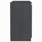 vidaXL Beistellschrank Grau 60x36x65 cm Kiefer Massivholz vidaXL Beistellschrank Grau 60x36x65 cm Kiefer Massivholz
