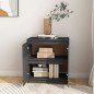 vidaXL Beistellschrank Grau 60x36x65 cm Kiefer Massivholz vidaXL Beistellschrank Grau 60x36x65 cm Kiefer Massivholz